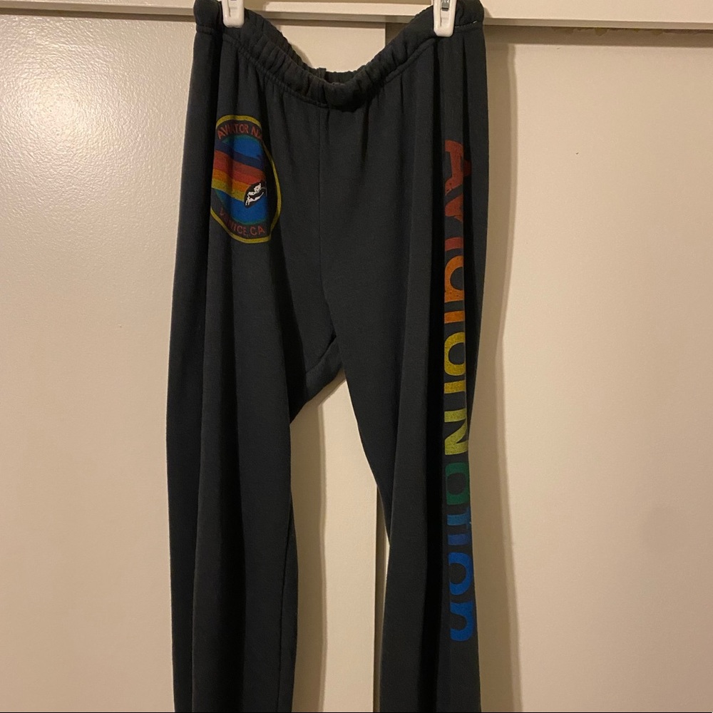 Women’s aviator nation sweatpants charcoal L